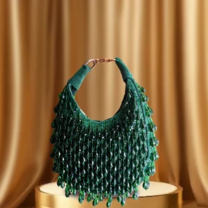 Emerald crystal drop bag