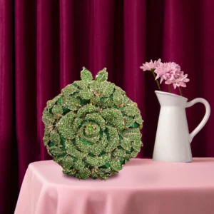 Emerald rose clutch
