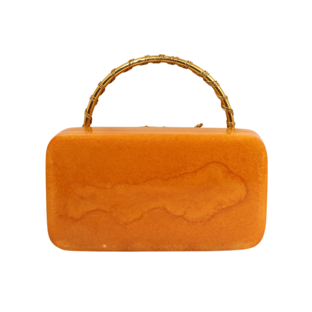 ‎Gilded Amber clutch