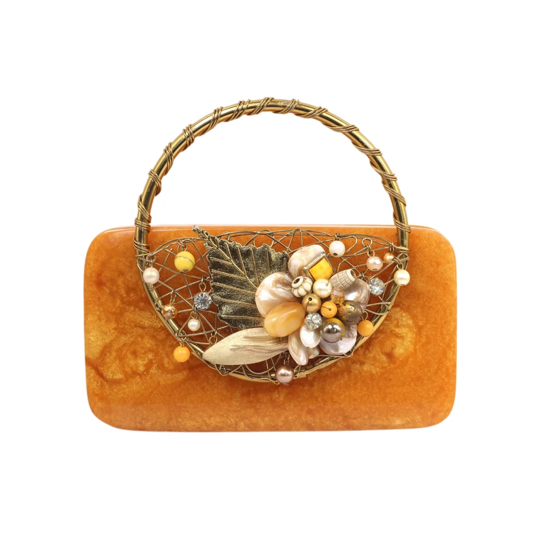 ‎Gilded Amber clutch