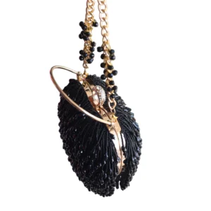 Jade Black Crystal heart