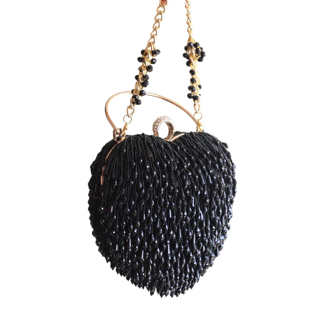 Jade Black Crystal heart