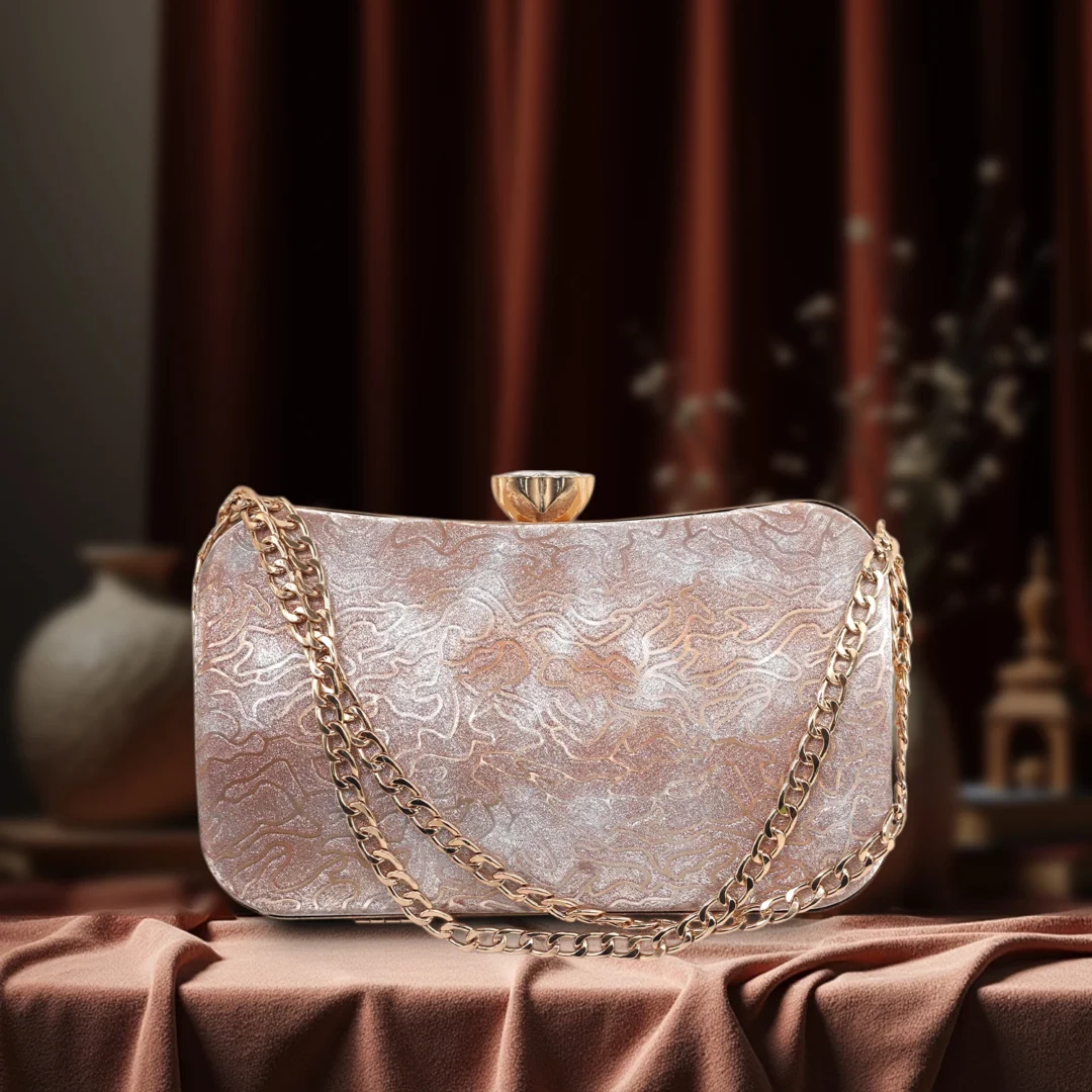 Majestic Rose Gold clutch