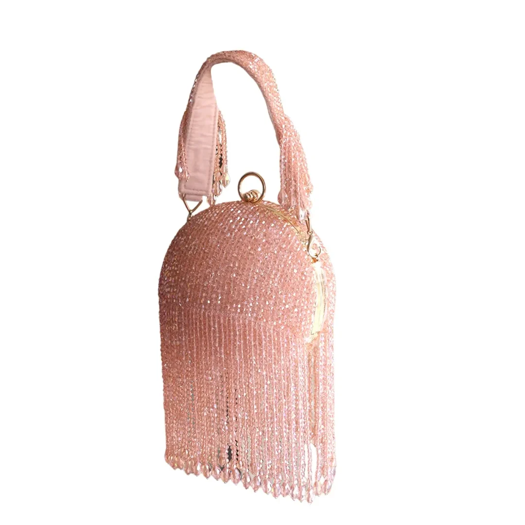 Peach tassel twirl