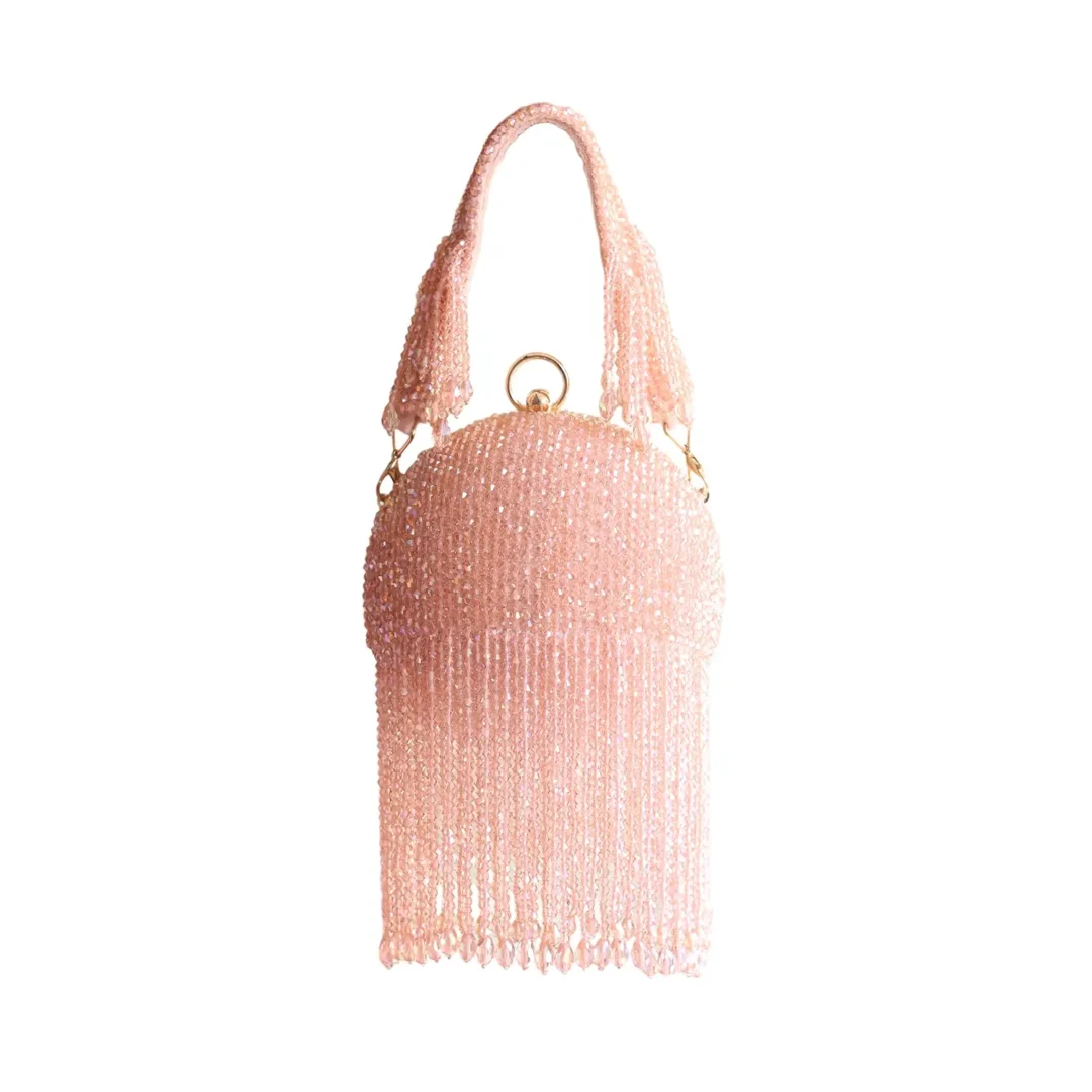 Peach tassel twirl