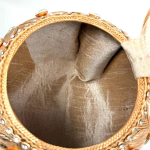 Rose Gold arabian clutch