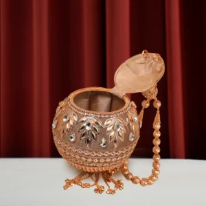 Rose Gold arabian clutch