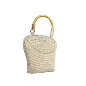 Silver Crescent pearl bag