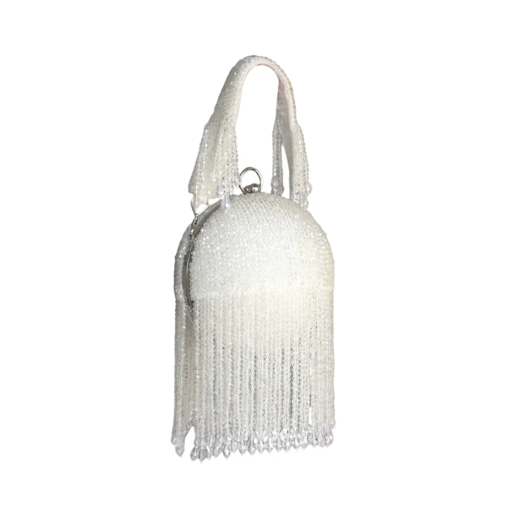 White Tassle Twirl